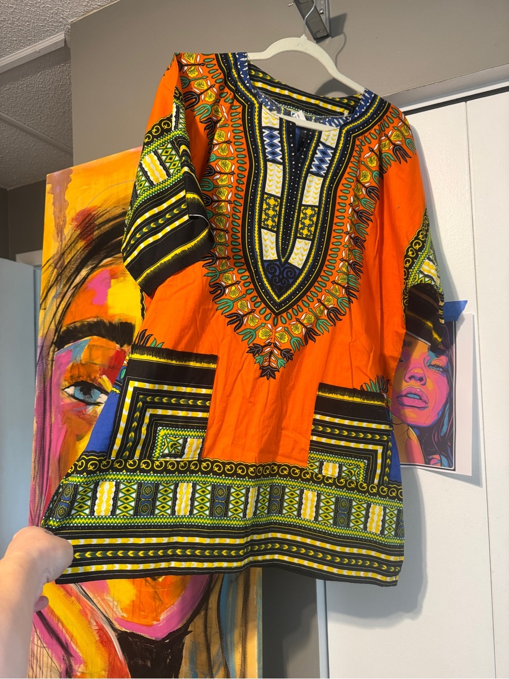 Mama & Papa Traditional African Dashiki Tunic Top OSFM - Picture 3 of 8